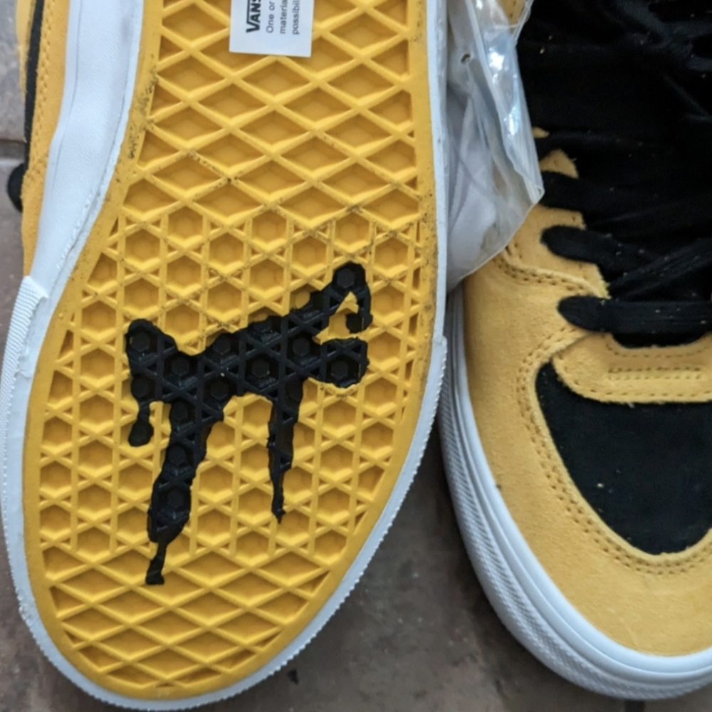 Vans Skate Half Cab Men Bruce Lee Popcush Yellow Be Like Water Yellow 0124 Rare - Picture 2 of 14